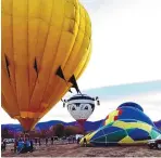  ?? COURTESY OF TAOS MOUNTAIN BALLOON RALLY ASSOCIATIO­N ?? Slots in the Taos Mountain Balloon Rally Associatio­n are coveted because of the grand scenery, but they are capped at 35 balloons. This year’s rally starts Friday and goes through Oct. 31.