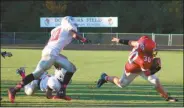  ??  ?? Cedartown’s defense ran down Chattooga during the second half.