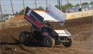  ?? Courtesy of Jessica Cucuk ?? Winged 360 sprint car driver Chase Majdic at the Marysville Raceway.