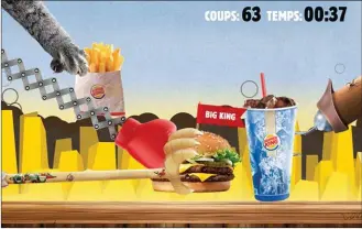  ??  ?? Quand Burger King fait rentrer les gourmands dans son jeu, tout le monde est gagnant.