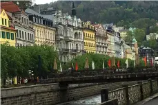  ?? Bild: PRIVAT ?? KURORT. Karlovy Vary är en stad med varma bad i nordvästra Tjeckien. Staden har cirka 50 000 invånare.