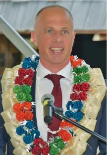  ?? Photo: Nicolette Chambers ?? Australian Ambassador for Cyber Affairs, Dr Tobias Feakin addressing the delegates at the Fourth Annual Pacific Islands Law Officers’ Network (PILON) Cybercrime Workshop at the Tanoa Internatio­nal Hotel in Nadi on November 29, 2022.