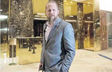  ?? JABIN BOTSFORD/THE WASHINGTON POST ?? Brad Parscale, visiting Trump Tower in New York in 2016, was the Donald Trump campaign’s digital director.