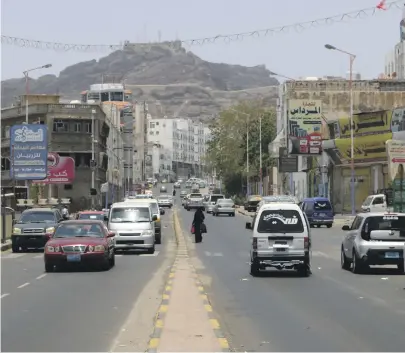  ?? AFP ?? A street in Aden’s Mualla region appears calm yesterday, but United Nations Special Envoy to Yemen Martin Griffiths warned about security fears, saying Aqap and ISIS had carried out attacks in the city in the past month