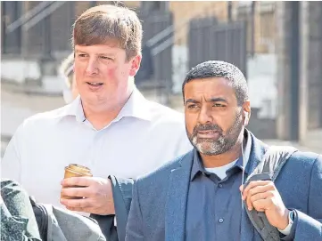  ?? ?? DISMISSED: Paul Hefford, left, and Sukhdev Jeer at the hearing in London.