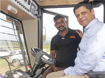  ?? Photo: Office of the Attorney-General ?? Attorney-General and Minister for Economy Aiyaz Sayed-Khaiyum during the handing over the mechanical sugarcane harvester at Vunivere, Seaqaqa, Macuata Province on 29th of July 2017.