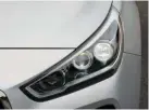  ??  ?? Long, slim headlights featured on the previous i30 and they provide the launching point for the car’s shoulder line here. Our test car featured high and low-beam LEDS.