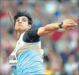  ?? GETTY IMAGES ?? Javelin thrower Neeraj Chopra underwent an elbow surgery in May.