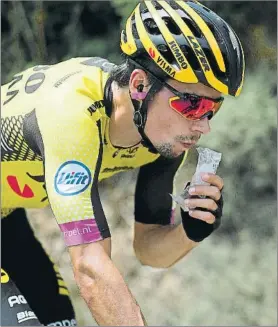  ?? FOTO: EFE ?? Primoz Roglic, súper favorito para hacerse con el liderato tras la crono de hoy