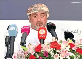  ?? (Supplied photo) ?? H E Sayyid Saeed bin Sultan al Busaidi announces the 28th edition of Muscat Internatio­nal Book Fair on Wednesday