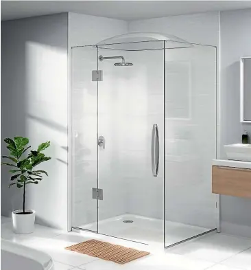  ??  ?? Showerdome® shower tops prevent steam in bathrooms so homes stay drier, warmer and in better condition.