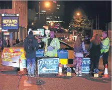  ??  ?? Emergency services at Manchester Arena after the explosion during an Ariana Grande concert. Picture: PA.