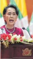  ?? FOTO: DPA ?? Aung San Suu Kyi will sich um eine friedliche Beilegung des Konflikts mit den Rohingya bemühen.