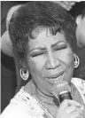  ?? CHARLES SYKES/ASSOCIATED PRESS ?? Aretha Franklin