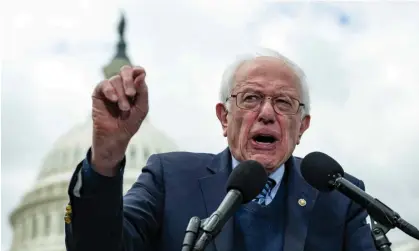  ?? Photograph: Jim Watson/AFP/Getty Images ?? Bernie Sanders, an independen­t who caucuses with Democrats, said on Thursday: ‘It is time to raise the minimum wage to a living wage.’