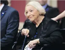  ?? JACQUES BOISSINOT/THE CANADIAN PRESS FILES ?? Lise Payette, shown in 2014, died Wednesday at 87. Payette represente­d the now-defunct riding of Dorion under René Lévesque’s Parti Québécois between 1976 and 1981.