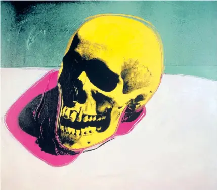  ??  ?? Vanitas in Pop-Ästhetik: »Skull« aus dem Jahr 1976