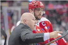  ?? NICK WASS/THE CANADIAN PRESS/FILES ?? Washington Capitals head coach Barry Trotz only had Alex Ovechkin on the ice for 15:08 Monday in Game 3.