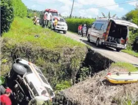  ?? REINER MONTERO ?? Según don Alberth, la ambulancia dio tres vueltas mientras caía.