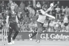  ??  ?? New Zealand's Devon Conway runs between the wickets during the first Twenty20 cricket match between New Zealand and Australia at Hagley Park Oval in Christchur­ch. - AFP photo