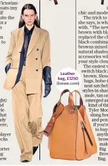  ??  ?? Leather bag, £1250 (loewe.com)