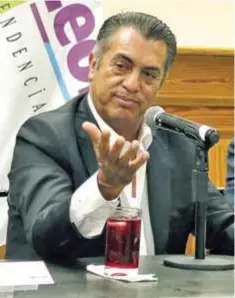  ?? | CORTESÍA ?? El Bronco dijo estar consciente que este retraso puede traerle un costo político; sin embargo, aseguró que es un riesgo que aceptar correr.