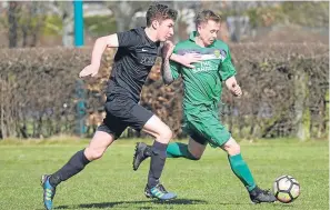  ??  ?? Cairdy Thistle (black) took on Hilltown Hotspurs in the Dundee Saturday Morning League Shaun Kelly Memorial Cup second round at Riverside.
