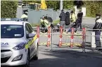  ?? ?? BARRICADES Garda and protesters