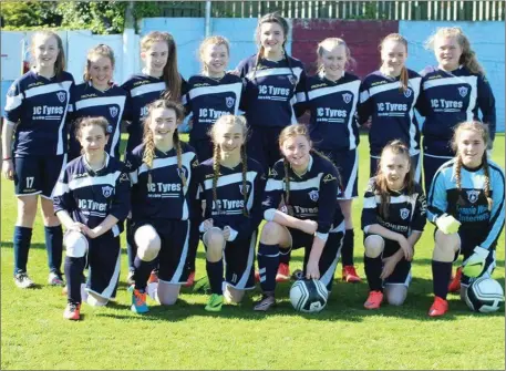  ??  ?? The Ardee Celtic side who were beaten finalists in the Drogheda Under-14 Girls Cup Final.