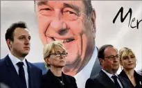  ?? (Photo AFP) ?? Ce dernier hommage a eu lieu en présence de Claude Chirac, son fils Martin Rey-Chirac et son mari Frédéric Salat-Baroux, mais aussi de François Hollande et Julie Gayet.