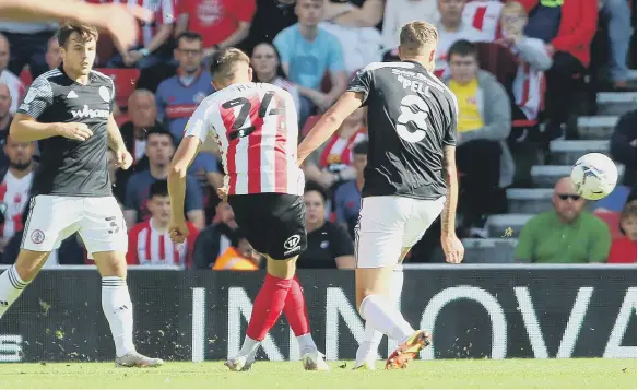  ??  ?? Dan Neil scored his first Sunderland goal against Accrington Stanley at the Stadium of Light.