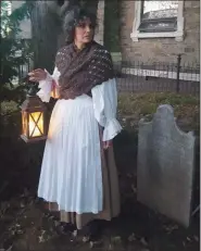  ?? PHOTO PROVIDED ?? One of the actors in the “living history” cemetery tours at the Old Dutch Church in Kingston, N.Y.