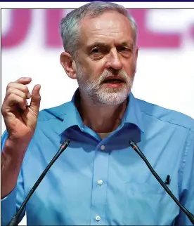  ??  ?? Catastroph­ic: Jeremy Corbyn would lead party into the wilderness