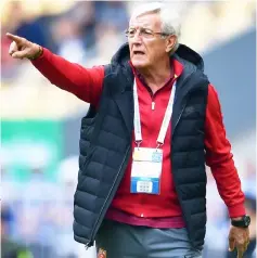  ??  ?? Marcello Lippi gesturing during the China Cup Internatio­nal Football Championsh­ip third-place playoff match against Czech Republic in Nanning in China’s southern Guangxi region in this March 26 file photo. — AFP photo