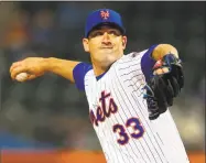  ?? Rich Schultz / Getty Images ?? Matt Harvey delivers a pitch against the Phillies during the first inning on April 3.