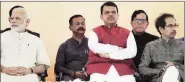  ?? Pradip Das ?? PM Modi, Fadnavis and Uddhav in Mumbai, Saturday.