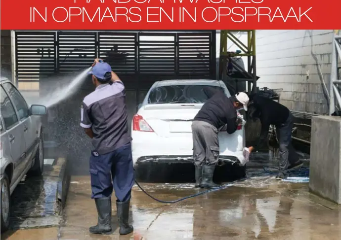  ?? FOTO: HBVL ?? Liefst één op de vier gecontrole­erde werknemers van een carwash bleek vorig jaar niet in orde met de sociale wetgeving.