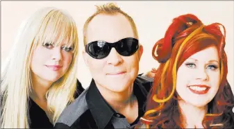  ??  ?? Pieter M. Van Hattem Founding members of The B-52s, shown in a promotiona­l photo, from left : Cindy Wilson, Fred Schneider and Kate Pierson. The band performs Friday, Saturday and Sunday at House of Blues at Mandalay Bay.