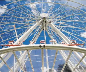  ?? Paul Chinn / The Chronicle 2020 ?? The 150foothig­h SkyStar Ferris wheel was assembled at the eastern end of the Music Concourse at Golden Gate Park in San Francisco in March.