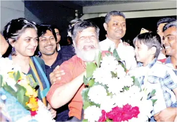  ?? — Reuters photo ?? Alam smiles after he was released from Dhaka Central Jail in Dhaka, Bangladesh.