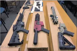  ?? HAVEN DALEY/THE ASSOCIATED PRESS FILE ?? This 2019file photo shows “ghost guns” on display at the headquarte­rs of the San Francisco Police Department.