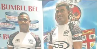  ??  ?? Two youngsters Kaminieli Rasaku (left) and Taniela Sadrugu on September 24, 2020 who are both closely monitored by Fiji 7s coach Gareth Baber.