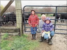  ?? Martha Rice / Contribute­d photo ?? Ron Rice and his grandchild­ren, Cody and Riley Pleil. Rice owns Sleepy Hollow Farm, where Buddy was captured.