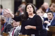  ?? JUSTIN TANG / THE CANADIAN PRESS FILES ?? Minister of Justice Jody Wilson-raybould says amendments to the Criminal Code need to be crafted carefully.