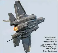  ?? Photo: Shuttersto­ck ?? Des chasseursb­ombardiers américains F-35 remplacero­nt les F-16 atteints par la limite d’âge.