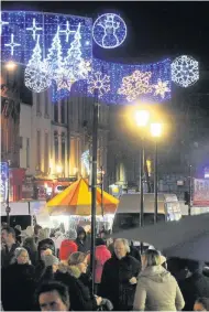  ??  ?? Festive lights Ayr town centre