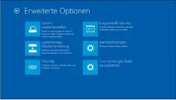  ??  ?? Ist Windows 10 so beschädigt, dass es nicht mehr bootet, helfen oft die Reparaturo­ptionen im Bootmanage­r.