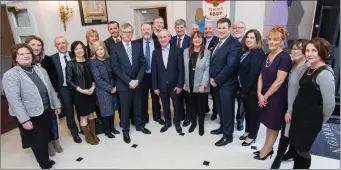  ??  ?? Picture shows Minister for Education and Skills, Richard Bruton, TD,(centre) with members of the industry-led National Commis Chef Apprentice­ship Programme. Pic: Naoise Culhane