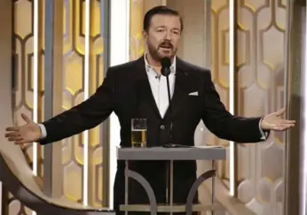 ?? GETTY IMAGES ?? In his new stand-up show, Ricky Gervais touches on his Canadian roots — his father was born in Canada.