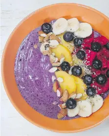  ??  ?? Healthy and delicious smoothie bowls let you play around with different combinatio­ns of greens and berries. The options are endless.